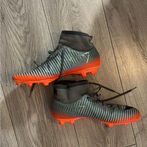 Nike Mercurial CR7 Men's Soccer Cleats in Gray and Orange
